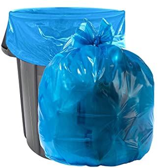 BOLSA GRANDE AZUL DE PLASTICO PAQUETE X 100 UND