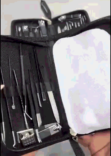 KIT DE HIGIENE COMPLETO (ROSTRO, OÍDOS, MANOS Y PIES) NEGRO