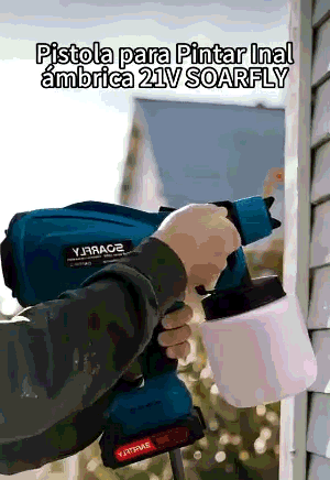 PISTOLA DE PINTURA INALÁMBRICA 21V – 800W Y 800 ML