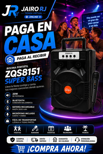 BOCINA PORTÁTIL ZQS8151
