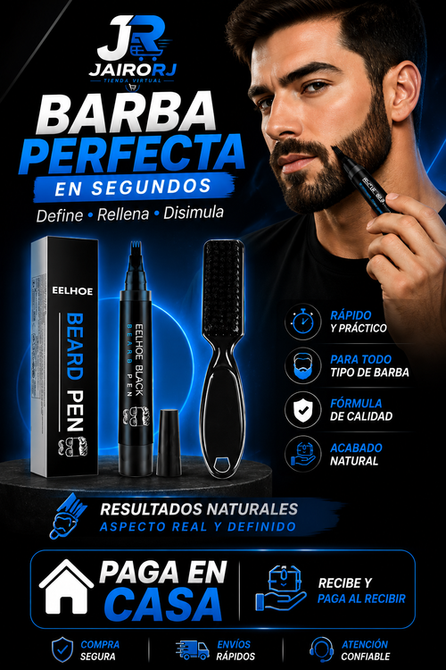 PEN BEARD Kit de bolígrafo rellenador de barba Eelhoe para hombre, lapiz para barba natural e impermeable
