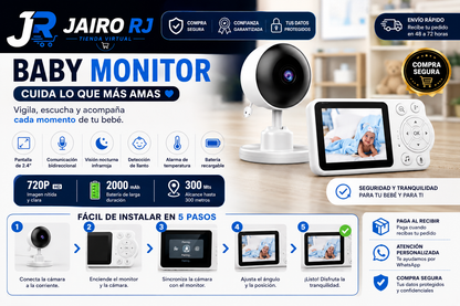 MONITOR DE BEBÉ - PANTALLA DE 2,8 PULGADAS