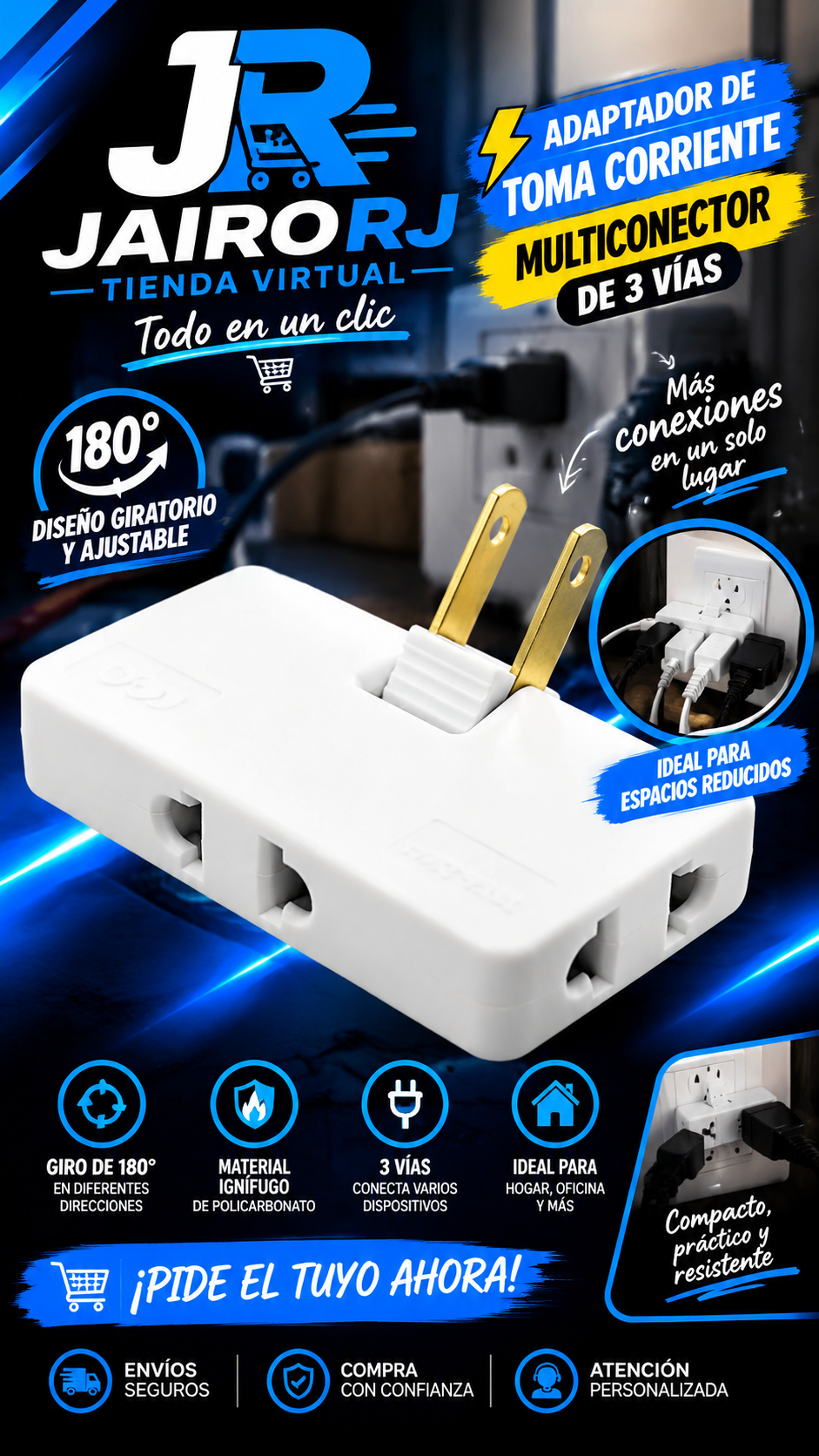 ADAPTADOR DE TOMA CORRIENTE