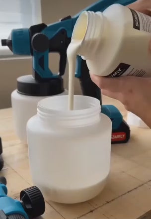 PISTOLA DE PINTURA INALÁMBRICA 21V – 800W Y 800 ML